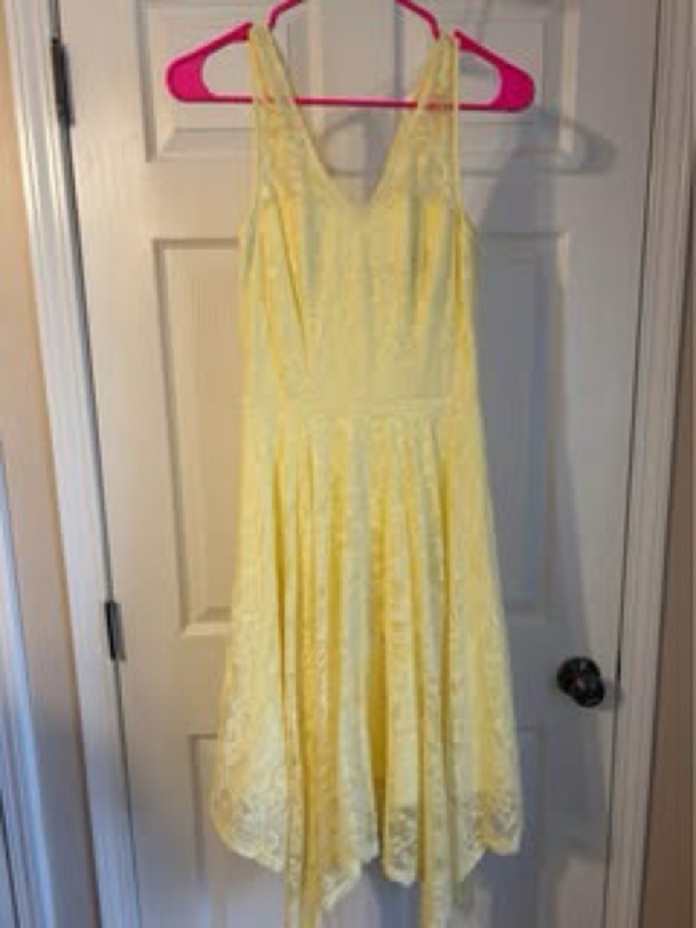 Sunshine Lace High-Low V-Neck Dress